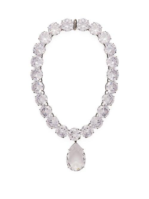 Matchesfashion.com Alexander Mcqueen - Riviera Crystal Choker - Womens - Crystal