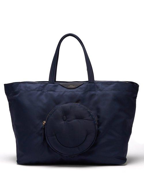 Matchesfashion.com Anya Hindmarch - Chubby Wink Nylon Tote Bag - Womens - Navy