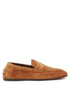 Mens Shoes Tod's - Suede Penny Loafers - Mens - Brown