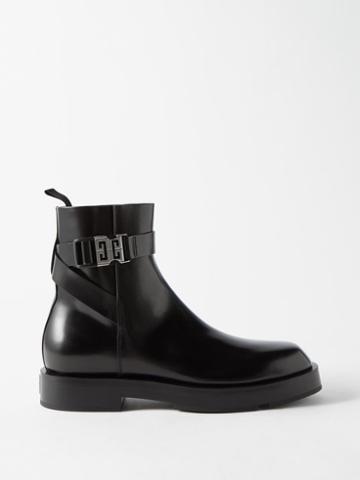 Givenchy - 4g-buckle Leather Ankle Boots - Mens - Black
