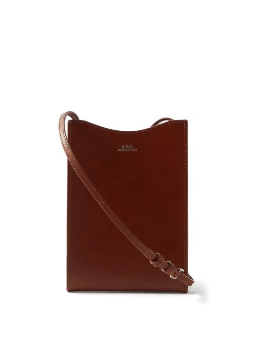 A.p.c. - Jamie Leather Cross-body Bag - Mens - Brown