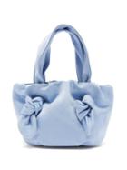 Matchesfashion.com Staud - Ronnie Knotted Satin Bag - Womens - Light Blue