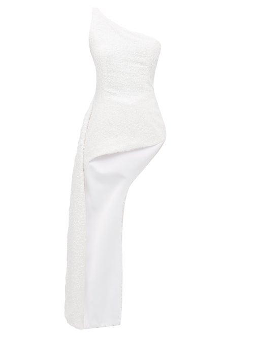 Matchesfashion.com Halpern - Asymmetric Sequinned Top - Womens - White