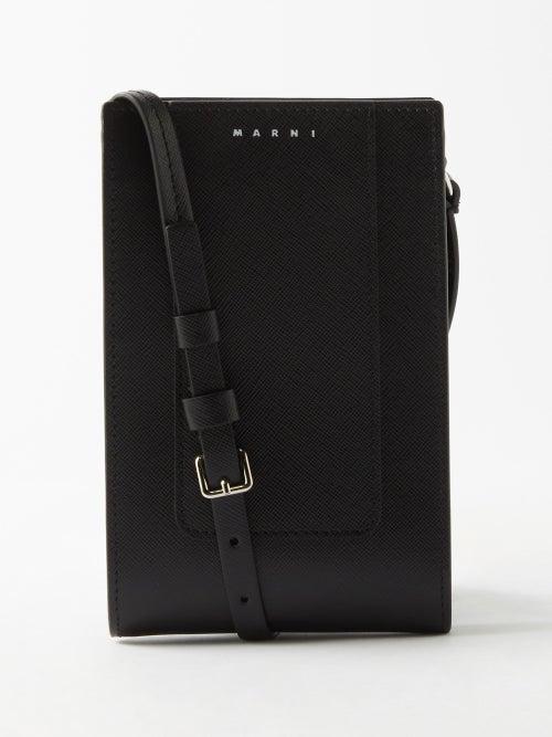 Marni - Saffiano-leather Cross-body Bag - Mens - Black