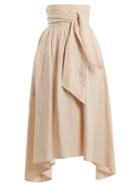 Matchesfashion.com Apiece Apart - Cosmos Convertible Linen Blend Skirt - Womens - Nude