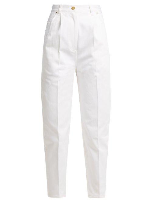 Matchesfashion.com Hillier Bartley - High Rise Cotton Jeans - Womens - White
