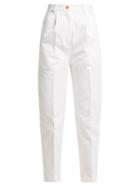 Matchesfashion.com Hillier Bartley - High Rise Cotton Jeans - Womens - White