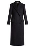 Matchesfashion.com Katharine Hamnett London - Double Breasted Wool Blend Coat - Womens - Navy