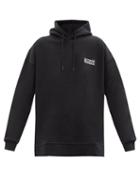 Ladies Rtw Ganni - Software Recycled Cotton-blend Hooded Sweatshirt - Womens - Black