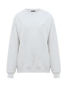 Matchesfashion.com Acne Studios - Fairview Face Cotton Sweatshirt - Womens - Light Blue