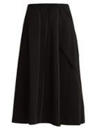 The Row Laeha Contrast-stitch Stretch-crepe Skirt