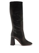 Aquazzura - Portland 85 Leather Knee-high Boots - Womens - Black