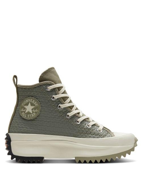 Matchesfashion.com Converse - Run Star Hike High-top Coated-canvas Trainers - Mens - Khaki