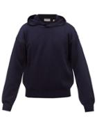 Another Aspect - Organic Merino-wool Hooded Sweatshirt - Mens - Dark Blue