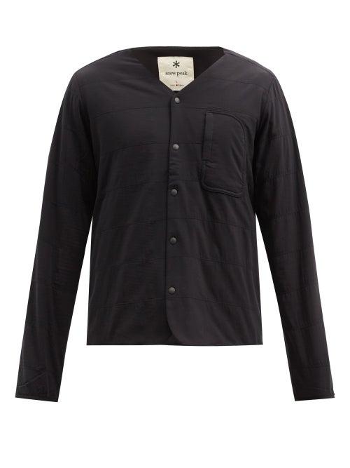 Matchesfashion.com Snow Peak - V-neckline Padded-shell Cardigan - Mens - Black
