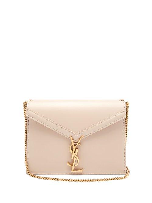 Matchesfashion.com Saint Laurent - Cassandra Monogram Leather Cross Body Bag - Womens - Beige