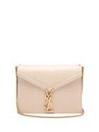 Matchesfashion.com Saint Laurent - Cassandra Monogram Leather Cross Body Bag - Womens - Beige