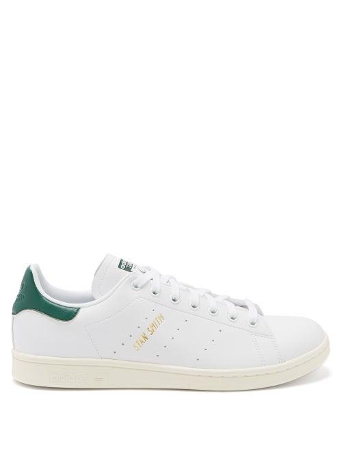 Mens Shoes Adidas - Stan Smith Faux-leather Trainers - Mens - Green White