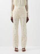 Gucci - Scalloped-cuff Broderie-anglaise Trousers - Womens - Ivory
