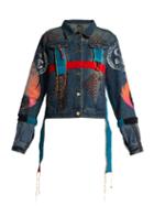 Matchesfashion.com Noki - Hand Painted Denim Jacket - Womens - Denim Multi