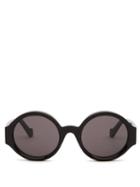 Matchesfashion.com Loewe - Story Anagram-logo Round Acetate Sunglasses - Womens - Black