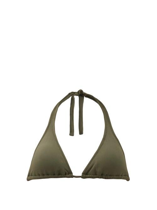 Matchesfashion.com Melissa Odabash - Athens Triangle Bikini Top - Womens - Dark Green