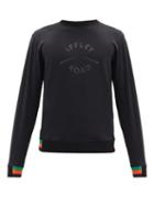 Matchesfashion.com Iffley Road - Marchmont Logo-print Stretch-jersey Sweatshirt - Mens - Black