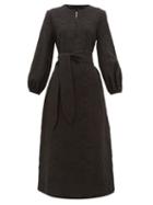 Matchesfashion.com Mara Hoffman - June Cotton-blend Midi Dress - Womens - Black