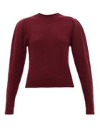 Matchesfashion.com Isabel Marant - Colroy Pleated Shoulder Cashmere Sweater - Womens - Burgundy