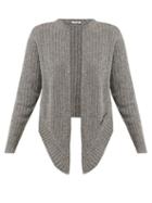 Matchesfashion.com Miu Miu - Tie Front Wool Cardigan - Womens - Grey