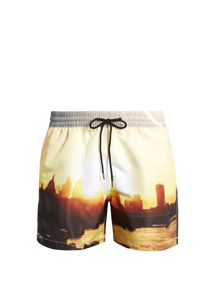 Paul Smith London Skyline-print Swim Shorts