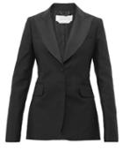 Matchesfashion.com Gabriela Hearst - Serge Single Breasted Silk Blend Jacket - Womens - Black
