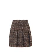 Matchesfashion.com Dolce & Gabbana - Tailored Boucl-tweed Pleated Mini Skirt - Womens - Brown Multi