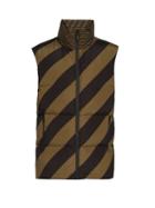 Matchesfashion.com Fendi - Reversible Logo Print Down Gilet - Mens - Brown Multi