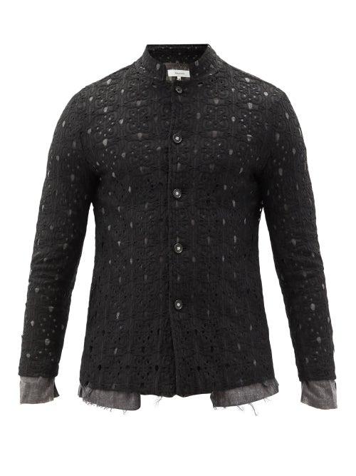Matchesfashion.com Sasquatchfabrix - Mayoke Single-breasted Lace Jacket - Mens - Black