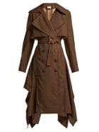 Matchesfashion.com Chlo - Wool Gabardine Trench Coat - Womens - Brown