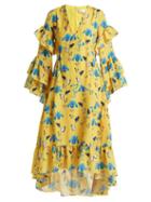 Matchesfashion.com Borgo De Nor - Luna Floral Dress - Womens - Yellow Print