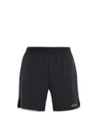 Matchesfashion.com 2xu - Xvent Reflective-logo Double-layer Shorts - Mens - Black Silver