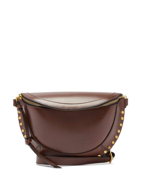 Matchesfashion.com Isabel Marant - Skano Studded Leather Belt Bag - Womens - Dark Brown