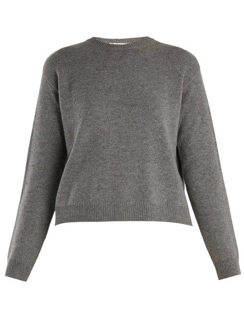 Matchesfashion.com Valentino - Open Back Cashmere Sweater - Womens - Grey