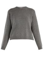 Matchesfashion.com Valentino - Open Back Cashmere Sweater - Womens - Grey