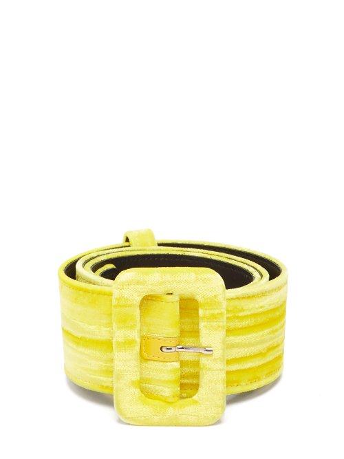 Matchesfashion.com Attico - Velvet Belt - Womens - Yellow