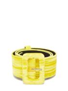 Matchesfashion.com Attico - Velvet Belt - Womens - Yellow