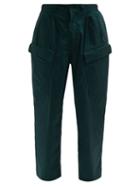 Matchesfashion.com Sasquatchfabrix - Pleated Tumbled-twill Cargo Trousers - Mens - Green