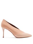 Tabitha Simmons Strike Leather Pointed-toe Pumps