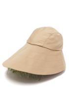 Matchesfashion.com Preen By Thornton Bregazzi - Naomi Feather Trimmed Bucket Hat - Womens - Beige