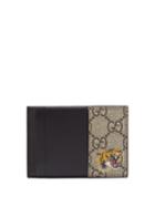 Matchesfashion.com Gucci - Tiger-print Gg Supreme Canvas Cardholder - Mens - Beige