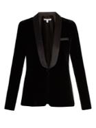 Elizabeth And James Ambrose Single-breasted Satin And Velvet Jacket