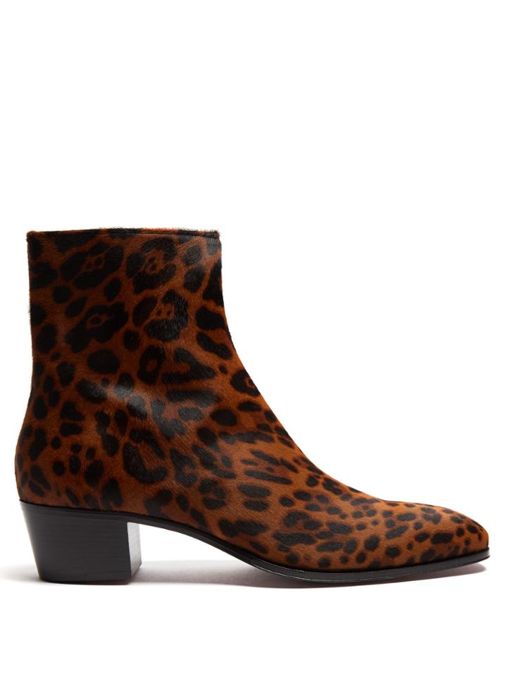 Christian Louboutin Ziggissimo Pony-hair Chelsea Boot