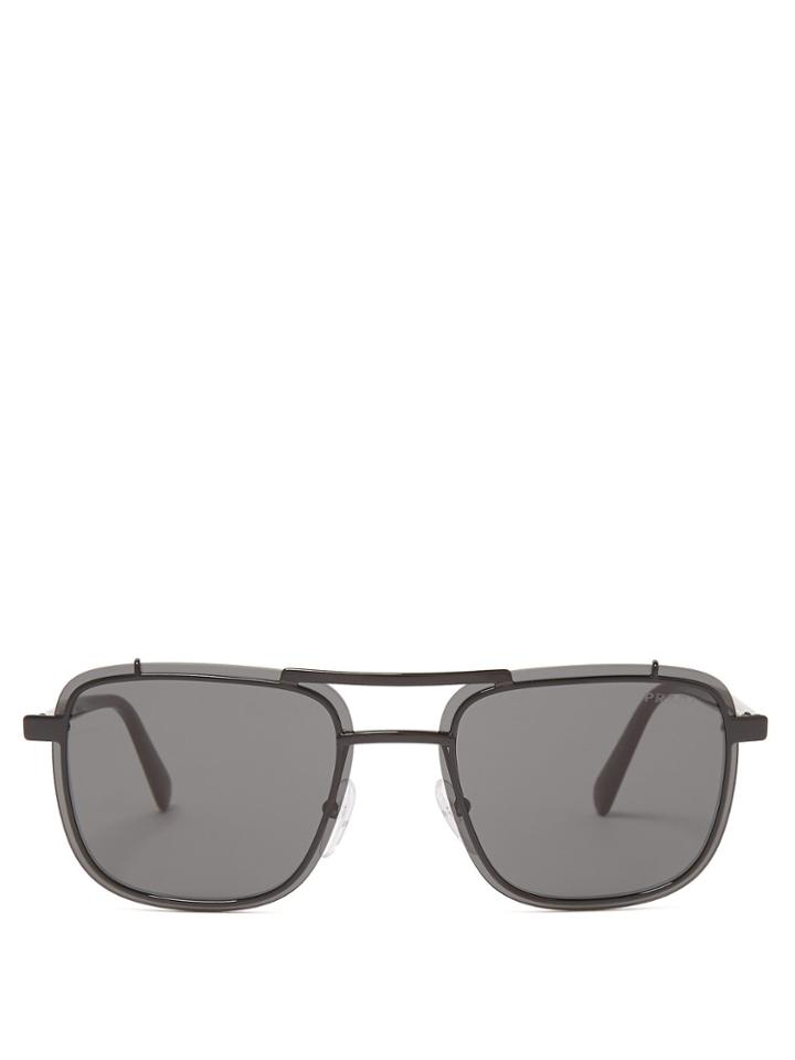 Prada Eyewear Square-frame Aviator Sunglasses
